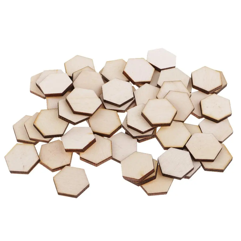 Baldosas hexagonales de madera para manualidades navideñas - imagen 3
