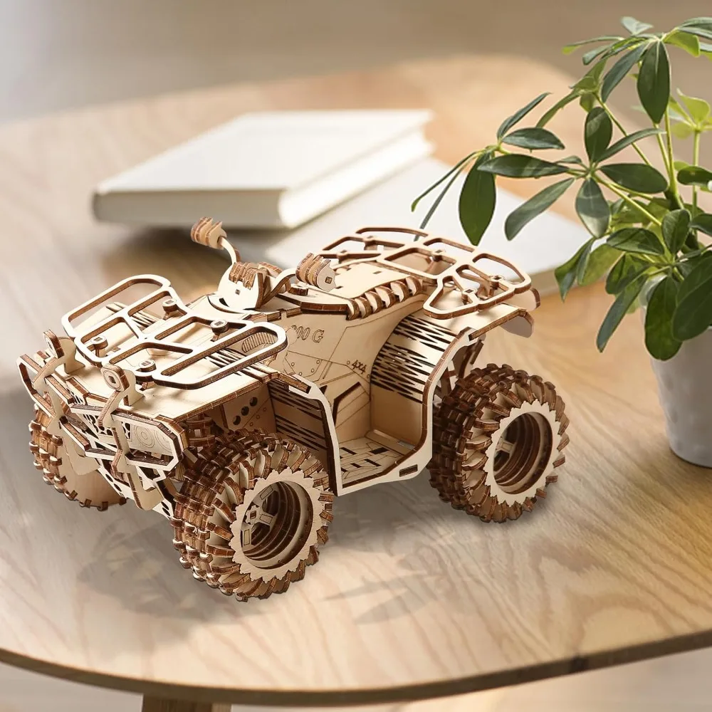 Rompecabezas de madera 3D de coche mecánico para niños - imagen 2