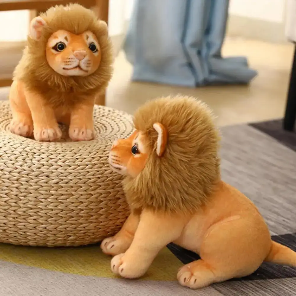 Muñeco de peluche león King of Grassland para decorar
