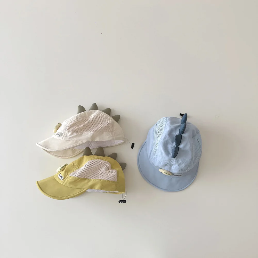 Gorro bebé dinosaurio dibujos animados protección solar transpirable - imagen 4