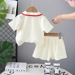 MILANCEL Conjunto veraniego para niña con polo y shorts