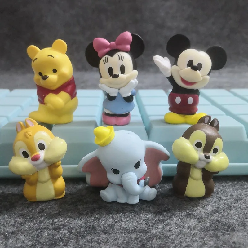 Figuras de acción Disney Mickey y Minnie, adornos de PVC para pasteles - imagen 5
