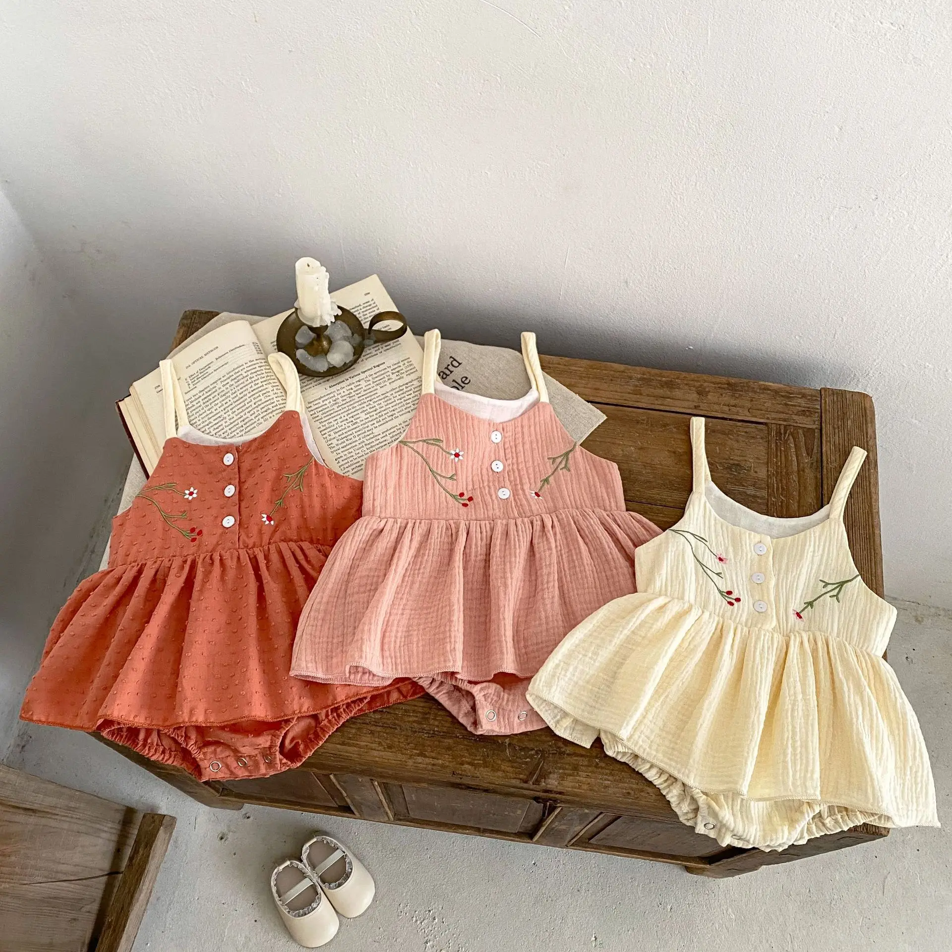 Milangel Body de Verano Bordado para Niña
