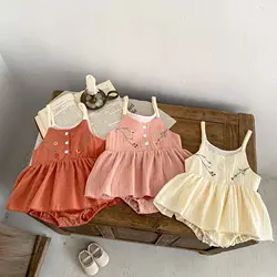 Milangel Body de Verano Bordado para Niña