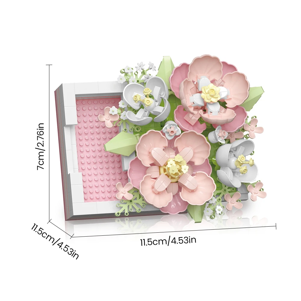 Bloques de construcción infantiles micro flores eternas 3D - imagen 5