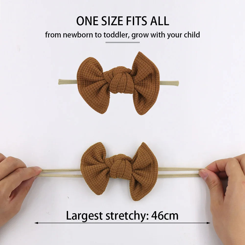 Diademas para bebe: lazos de ganchillo, bandas elasticas de nailon - imagen 2