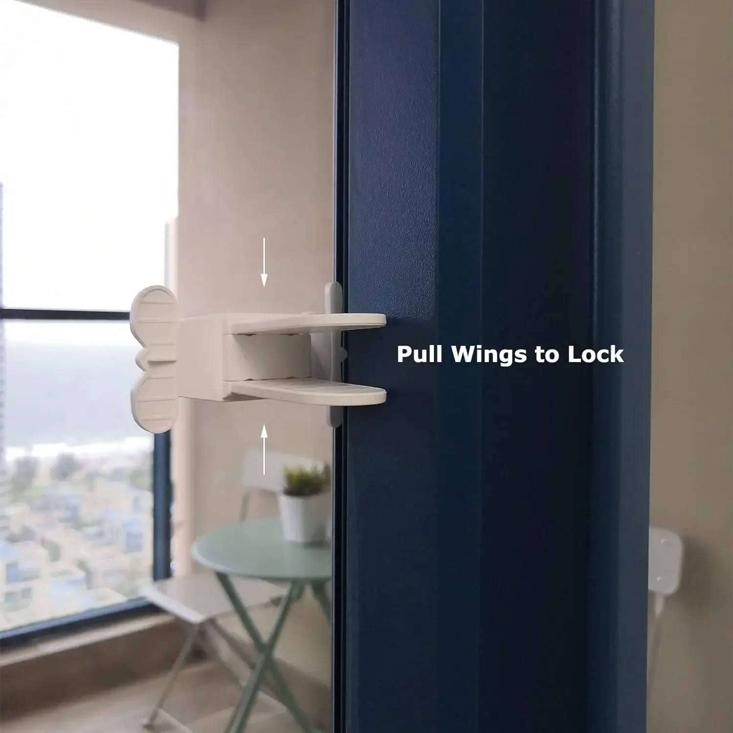 Seguro mariposa para ventanas y puertas correderas