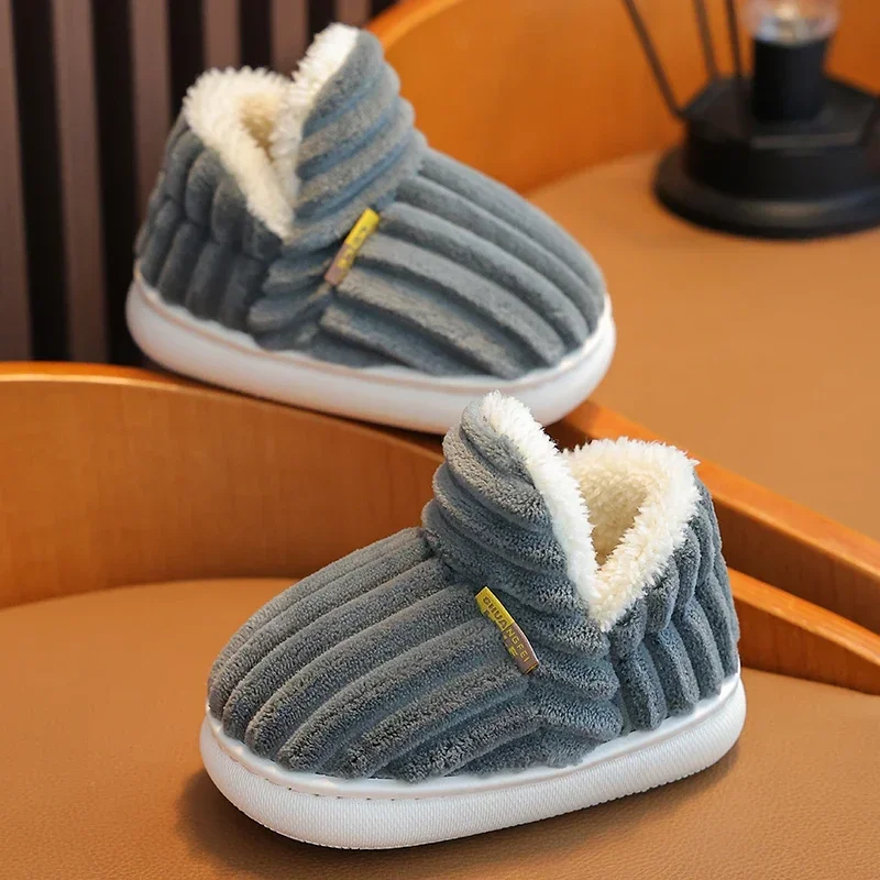 Zapatillas de felpa antideslizantes para niños y niñas – Invierno - imagen 5