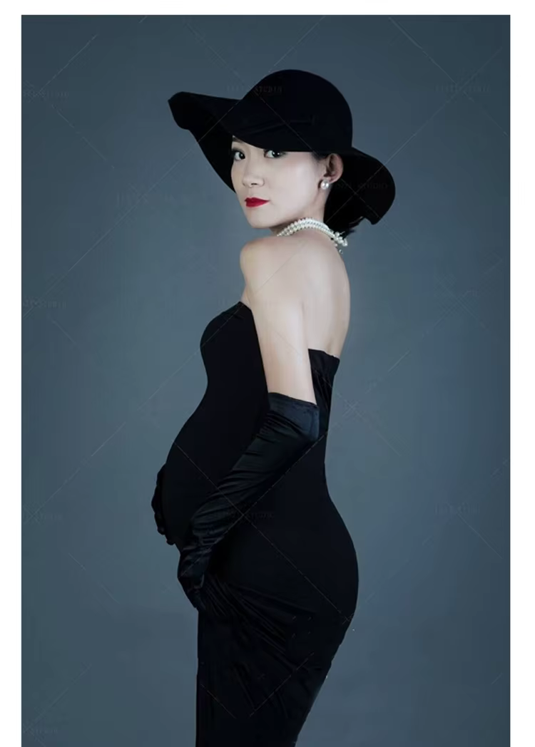 Vestido de maternidad estilo cisne negro