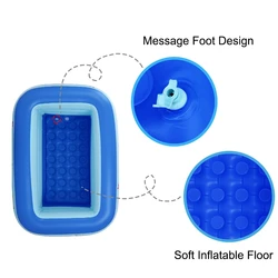 Piscina inflable infantil para baño en casa con juegos acuáticos
