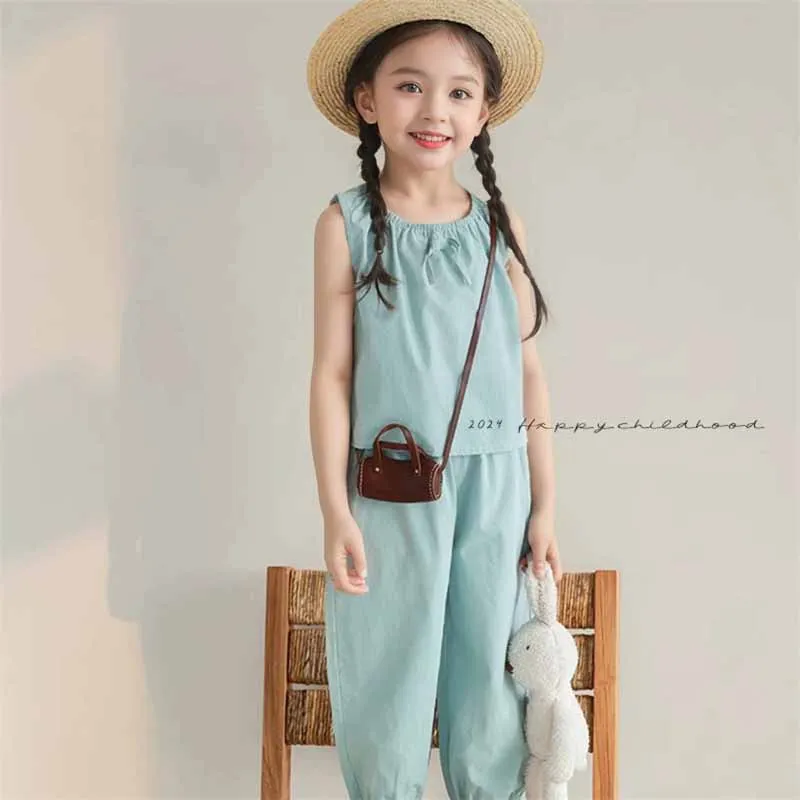 Conjunto verano infantil con chaleco y pants holgado - imagen 4