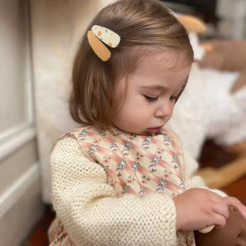 Pinzas para el pelo con lunares y flores infantiles – niñas bonitas - imagen 2