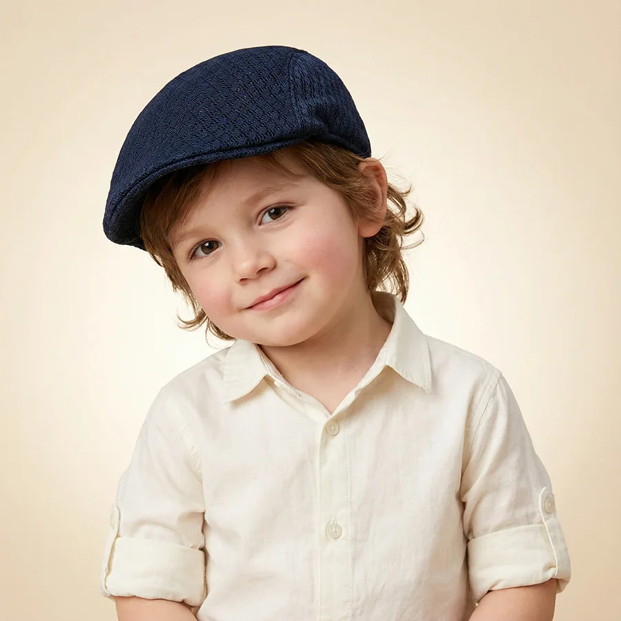 Sombrero de verano infantil retro de malla – para el sol - imagen 3