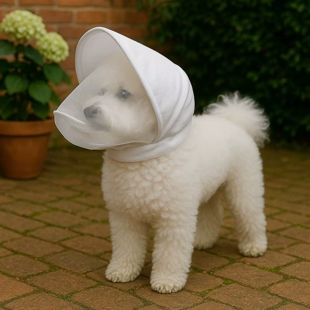 Protector de orejas para perros con malla transpirable, senderismo - imagen 3