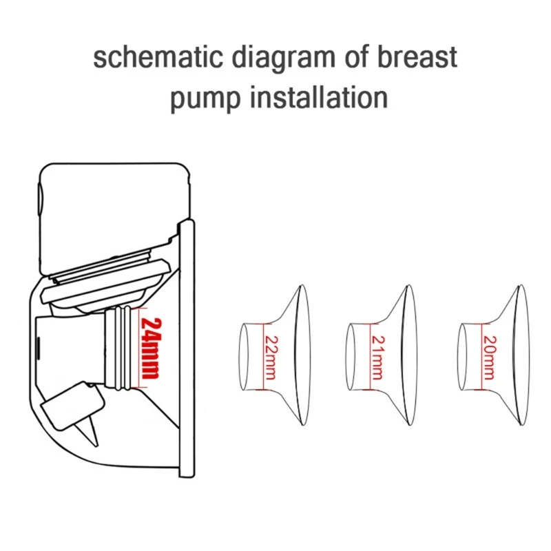 Adaptador universal para extractor de leche: brida 24 mm a 14-22 mm - imagen 2