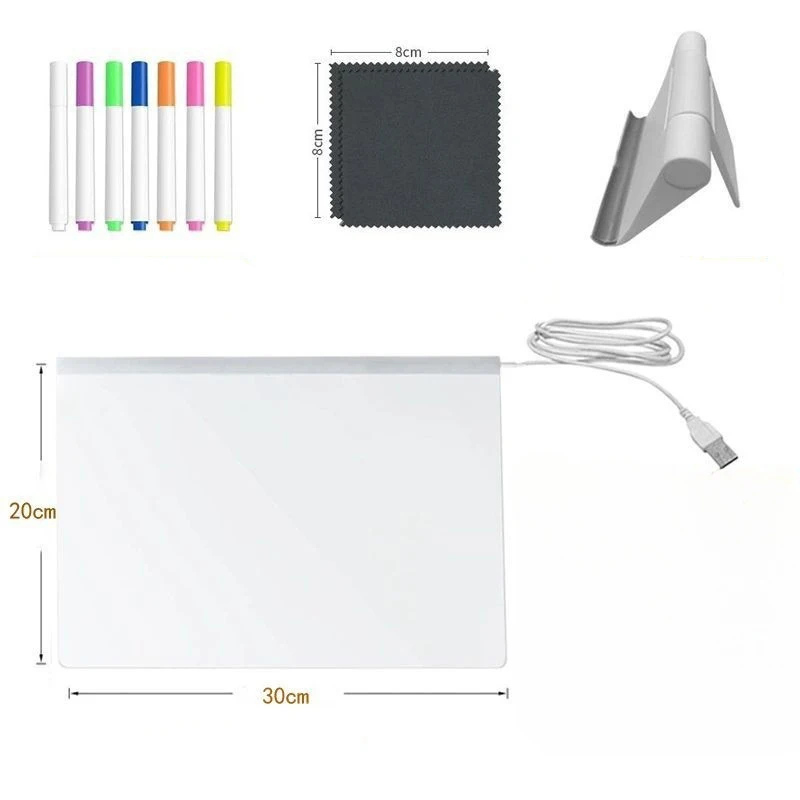 Pizarra LED luminosa acrílica para dibujar con luz mágica Montessori - imagen 4