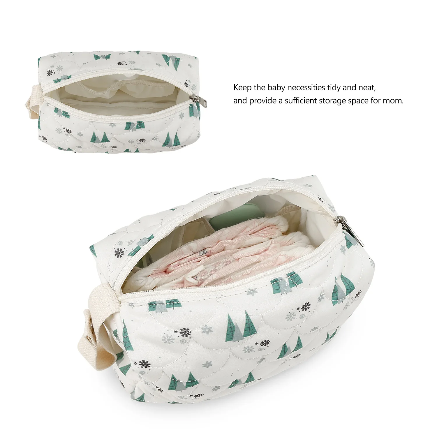 Bolsa de pañales impermeable reutilizable para cochecito arcoíris