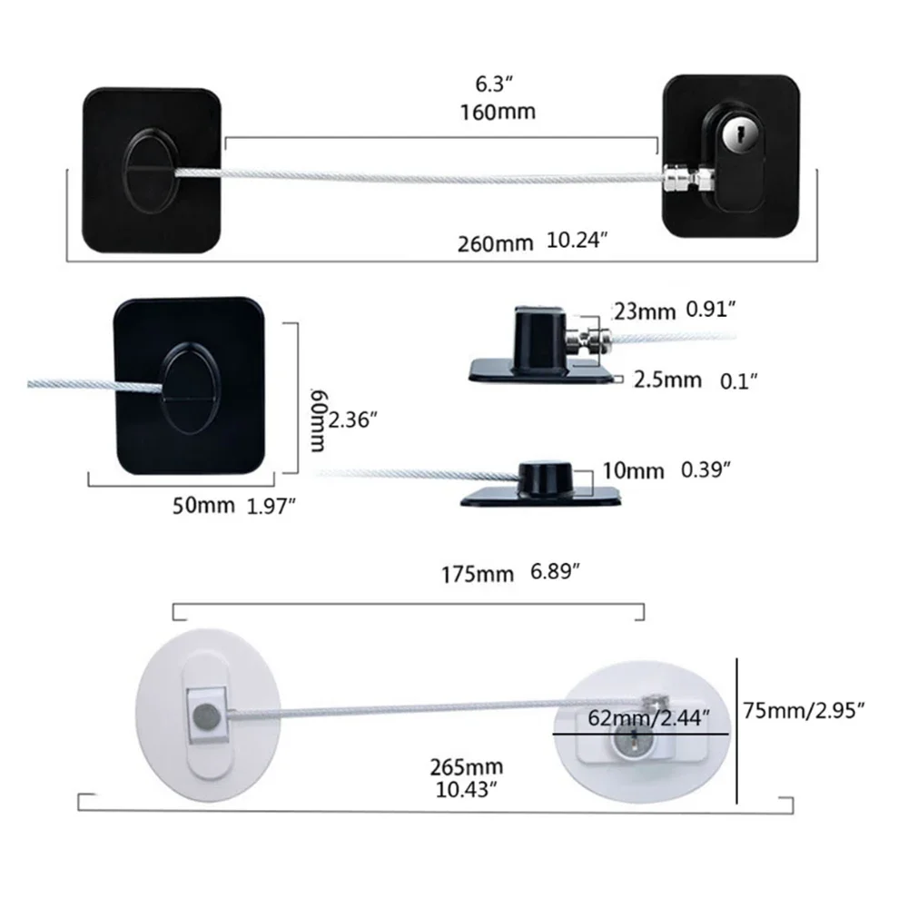 VVOCci cerradura de seguridad frigorífico con cable acero inox - imagen 3