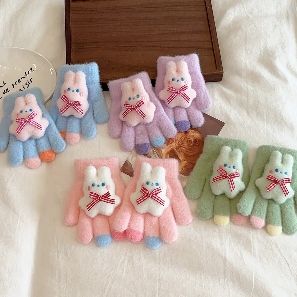 Manoplas/guantes térmicos infantiles de peluche