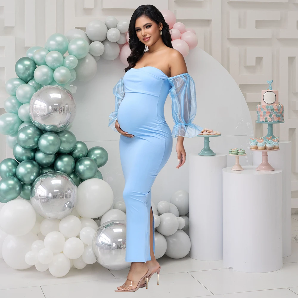 Vestido de maternidad para sesión fotográfica de verano, elegante - imagen 5