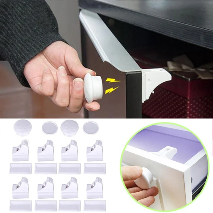 Cerradura magnética infantil – Tope seguridad armarios y cajones - imagen 4