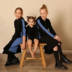 Conjunto infantil de pana y mezclilla con capucha para niños pequeños