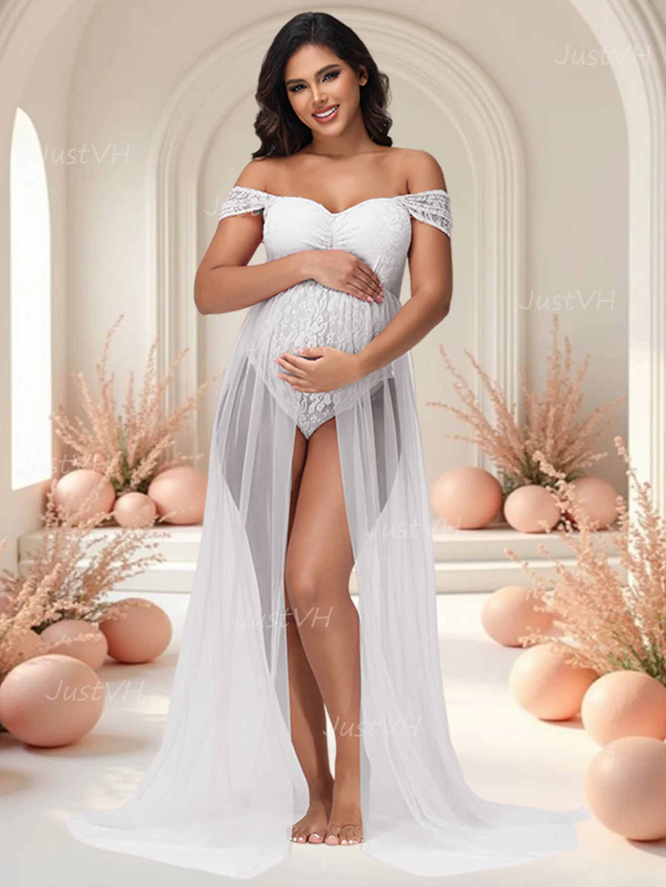Diseño elegante para fotos de maternidad