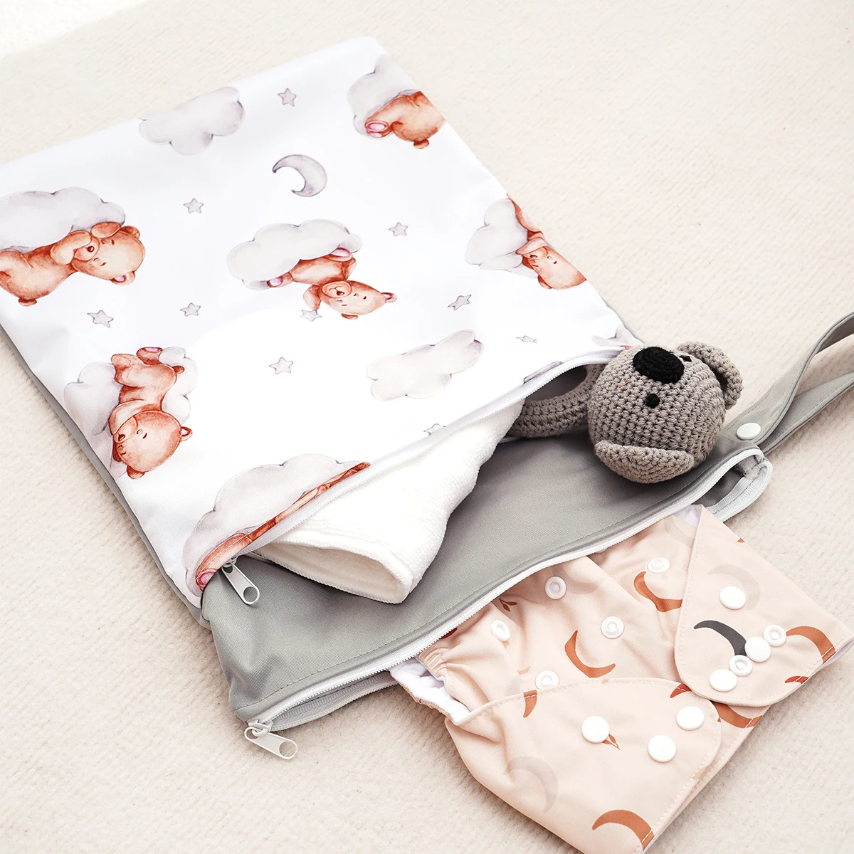 Elinfant Bolsa Pañales Impermeable Gran Capacidad – Humeda y Seca - imagen 4