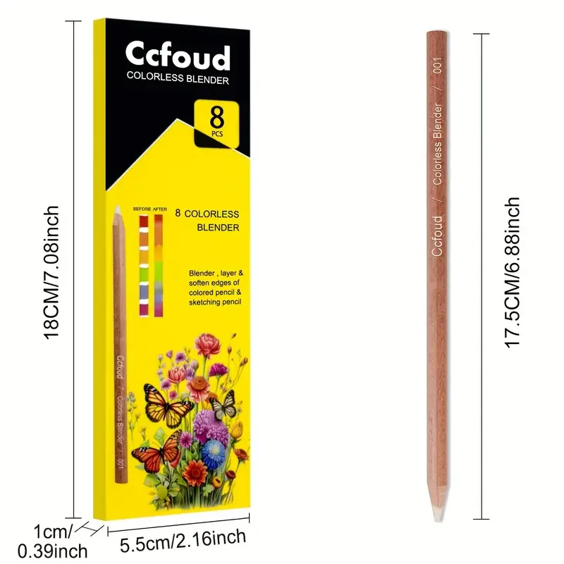 Lápices mezcladores incoloros para manualidades – 8 piezas no tóxicas - imagen 5