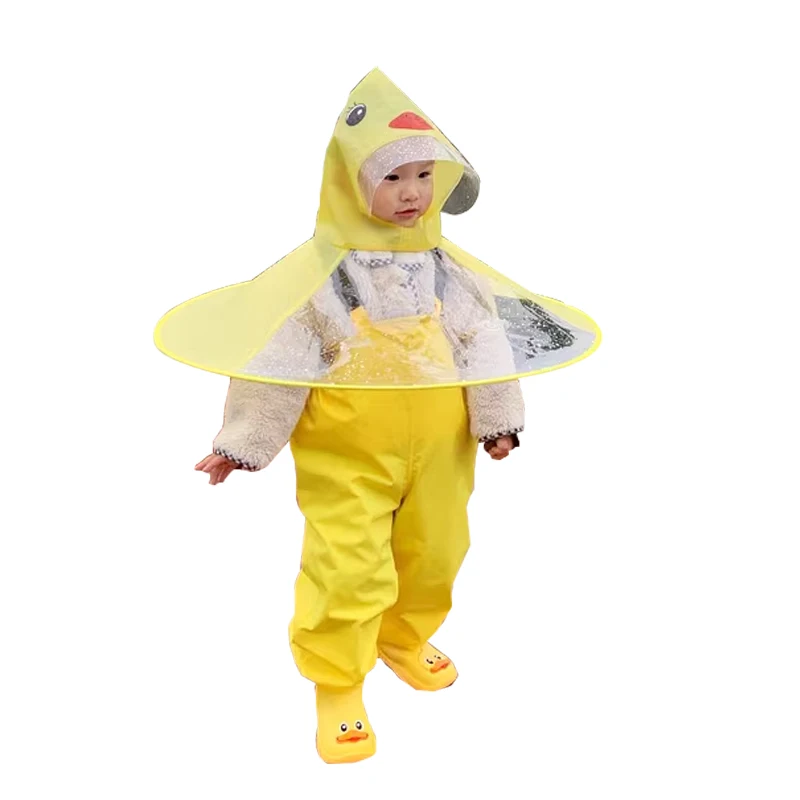 Paraguas de lluvia para niños plegable impermeable con sombrero - imagen 2