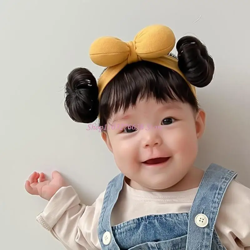 Diadema para niña R6FD con lazo bordado y peinado elegante - imagen 5