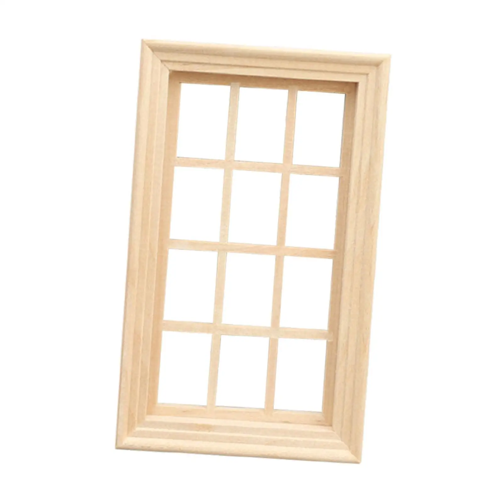 Mini marco de ventana para casa de muñecas, accesorio de manualidades