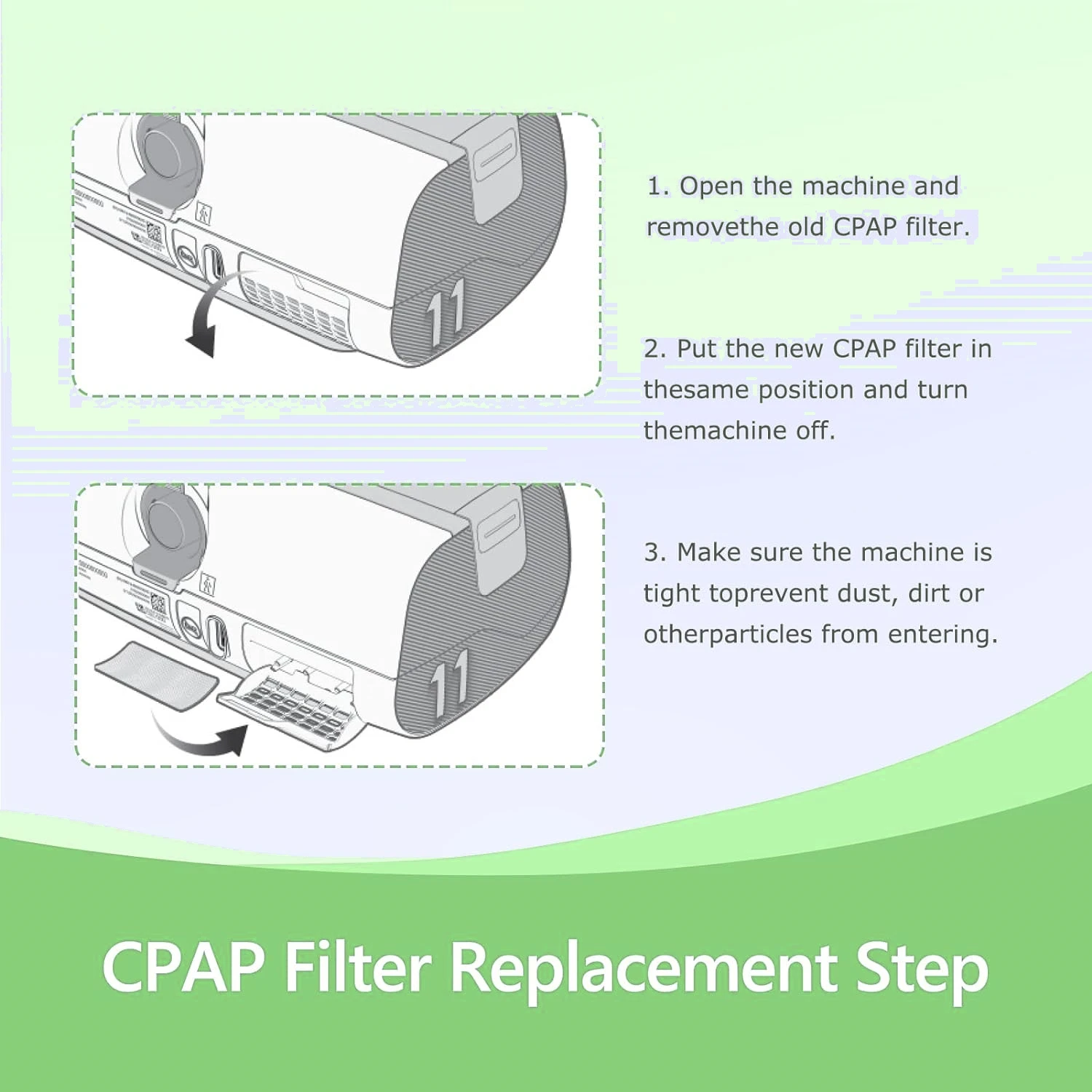 Filtros CPAP universales compatibles con Resmed Airsense 10