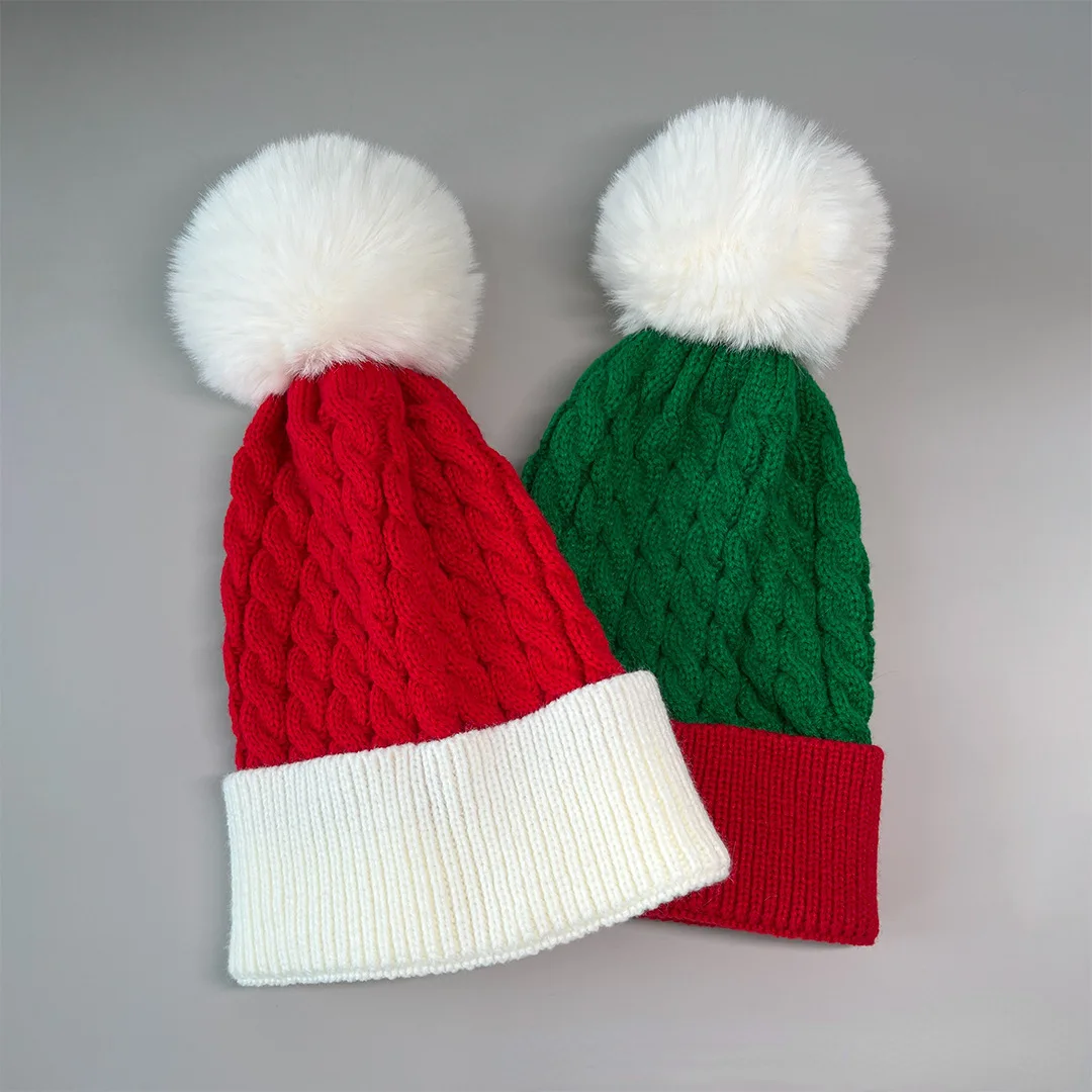 Gorro de invierno infantil de punto suave con pompón - imagen 4