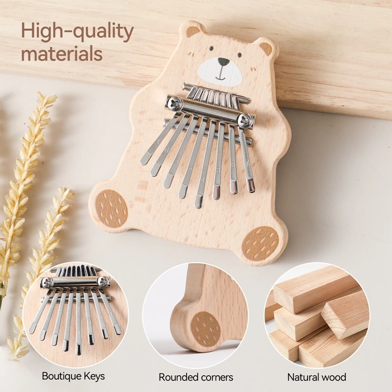 Kalimba musical para niños – Juguete Montessori de 8 teclas - imagen 3