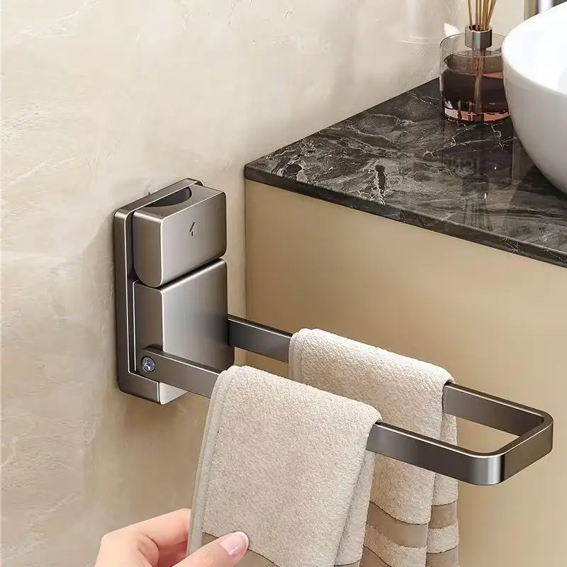 Toallero plegable con ventosa, desmontable y resistente a la humedad - imagen 3