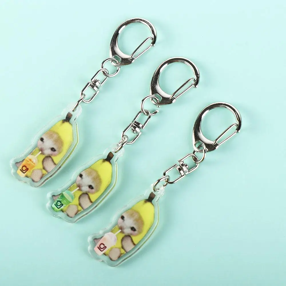 Llavero Banana Cat de gato plátano para mochila y bolso - imagen 5