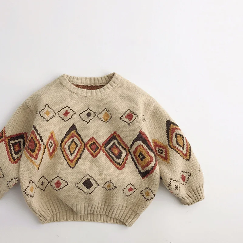 Milangel jersey de punto para niños – Abrigo cálido retro - imagen 2