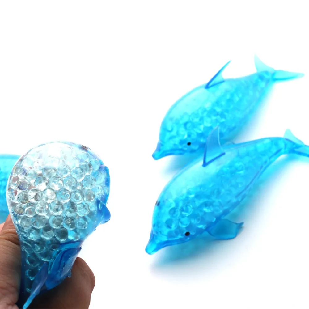 Pelota antiestrés de tiburón TPR elástica azul suave para apretar - imagen 3