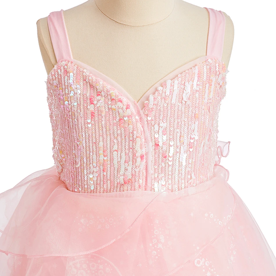 Vestido princesa rosa de tul con lentejuelas para Carnaval - imagen 4