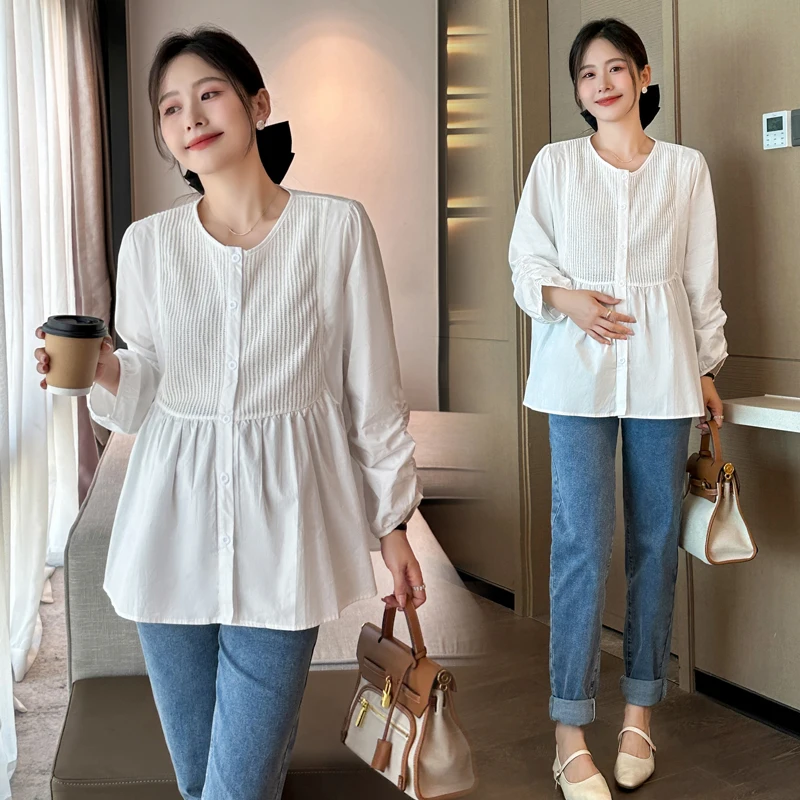 Blusa premamá holgada y elegante para embarazo - imagen 5