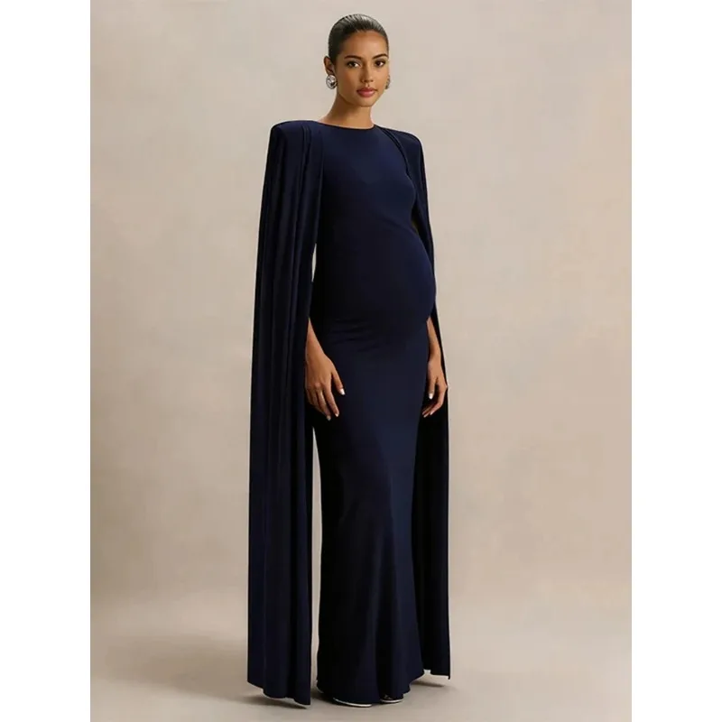 Vestido de embarazo con capa para sesión fotográfica multicolor - imagen 2