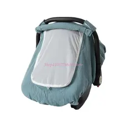 Asiento de viaje para bebé con malla transpirable y algodón suave