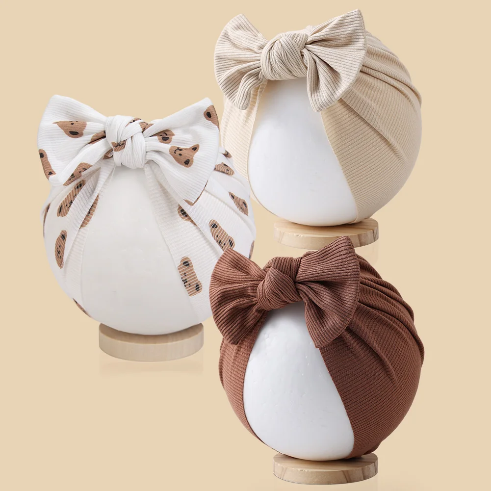 Gorro de turbante floral con lazo para bebé y niña - imagen 5