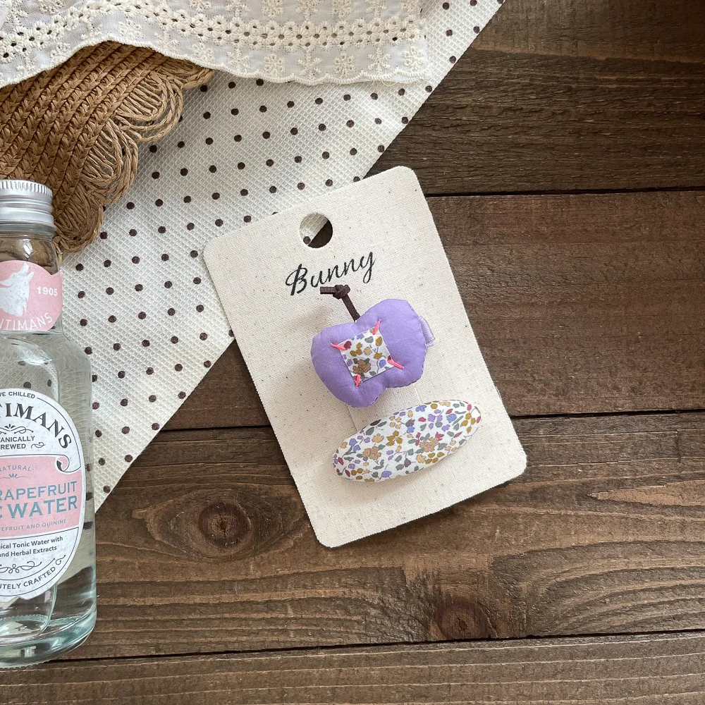 Clips de pelo con lazo floral púrpura - Accesorios infantiles - imagen 2