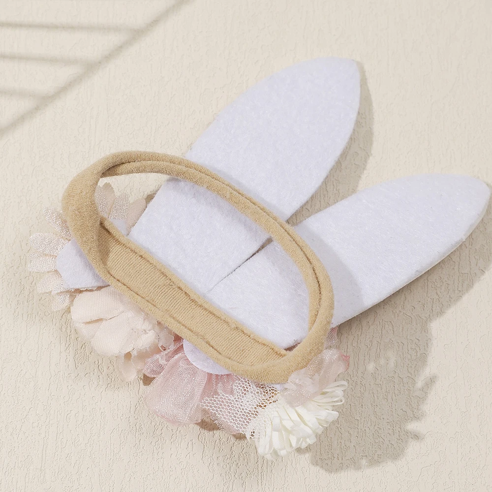 Diadema elástica con orejas de conejo para bebé - imagen 4