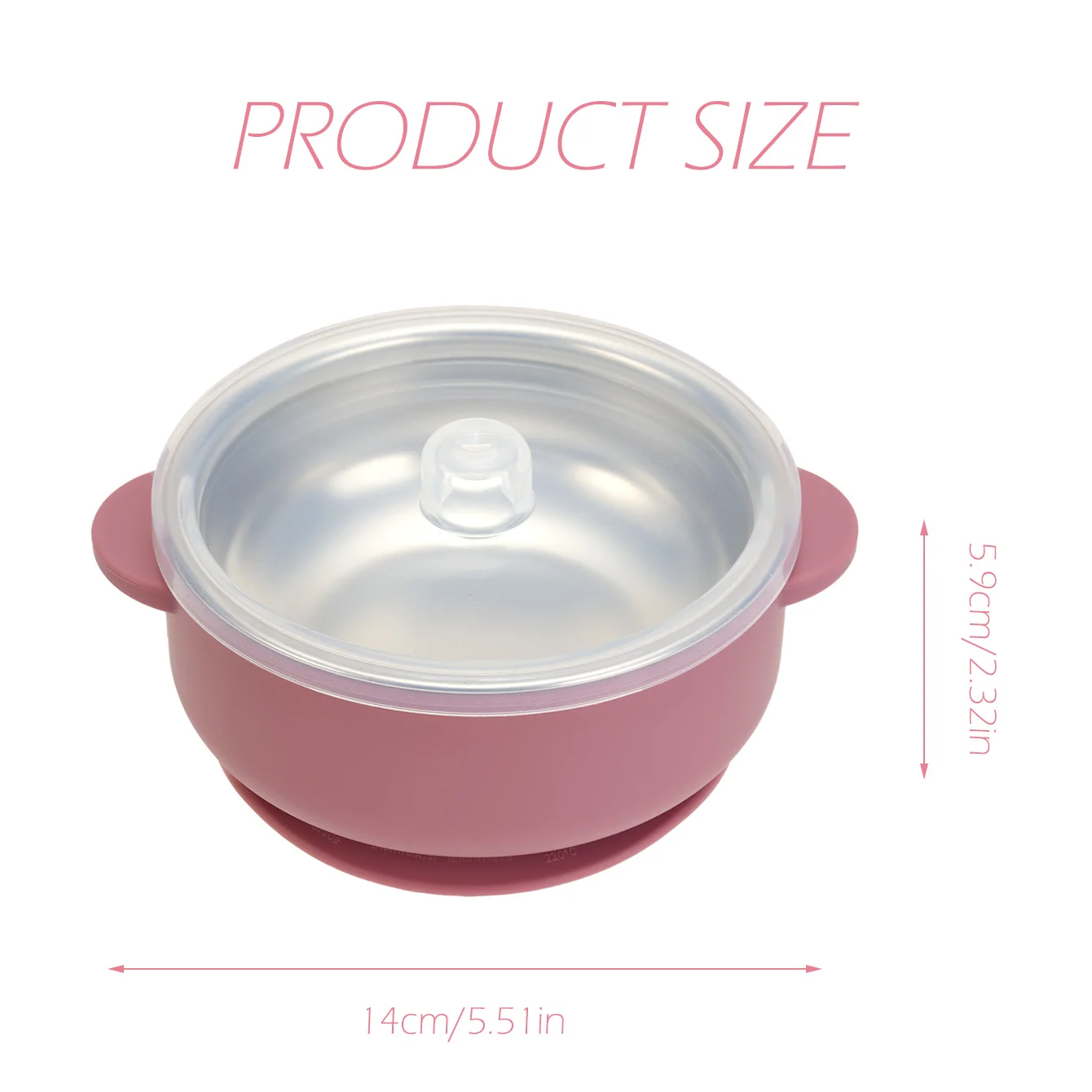 Plato de alimentación bebé: inoxidable sin BPA silicona extraíble - imagen 5