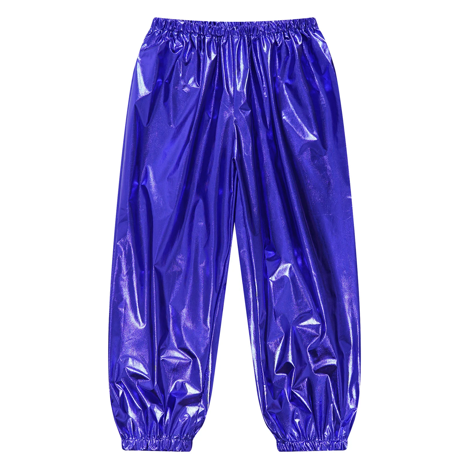 Pantalones de baile metálicos brillantes con cintura elástica para jazz - imagen 5