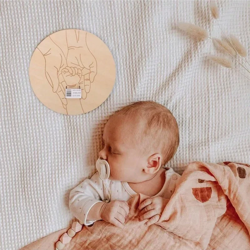 Pulsera recuerdo grabado para bebé – Regalo personalizado mamá y papá - imagen 3