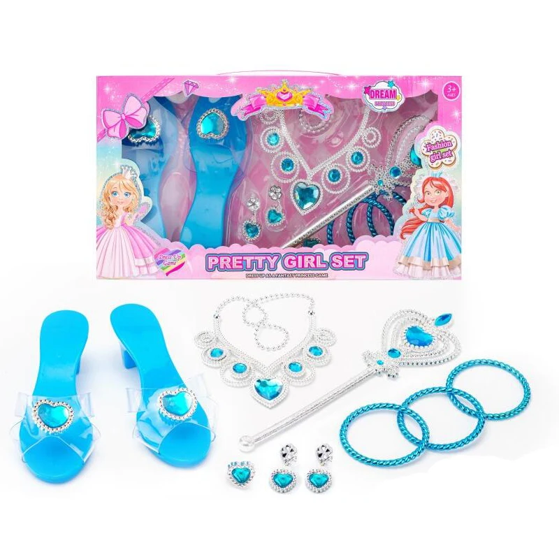 Juego de rol princesa con joyería y maquillaje para niñas - imagen 2